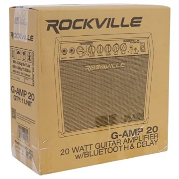 Rockville G-AMP 20W Guitar Amp Bluetooth Delay Dual Input