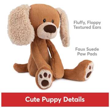 GUND Masi Puppy Dog Polyester Plush Plastic Pellets Stuffed Animal Take Along Friends Plushie Toy wi...