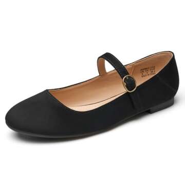 Rekayla Mary Jane Ballets Flats Shoes Women Dressy Comfortable Round Toe Slip on Ballet Flat Adjusta...