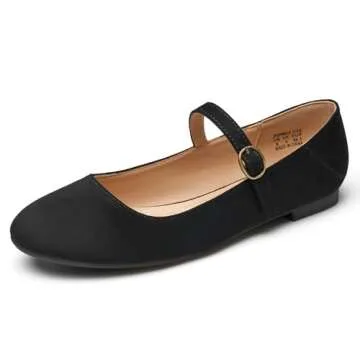 Rekayla Mary Jane Ballets Flats Shoes Women Dressy Comfortable Round Toe Slip on Ballet Flat Adjusta...