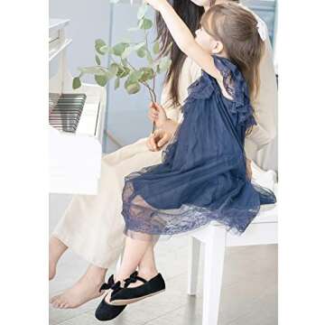 Kiderence Toddler Girls Dress Shoes Black Mary Janes