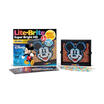 Lite Brite Super Bright HD Disney Edition - Creative Retro Light-Up Screen for Kids