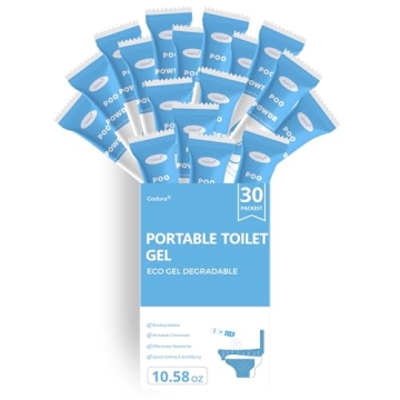 Godora ECO-Friendly Portable Toilet Poo Urine Gel Powder - 30 Packs for Camping & Emergencies