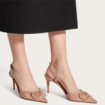 Stylish BlingQueen Heeled Slingback Sandals for Women