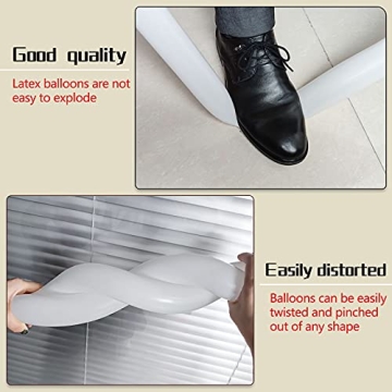 100Pcs Clear Long Latex Balloons for Kids Parties Art