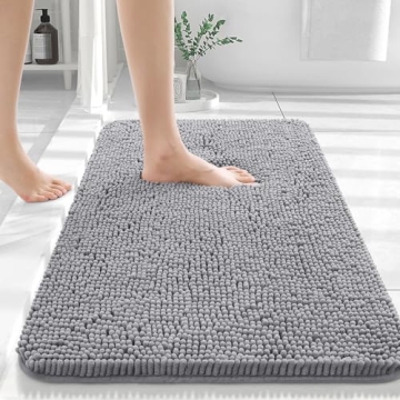 OLANLY Extra Soft Absorbent Chenille Bathroom Rugs - 2 Pack