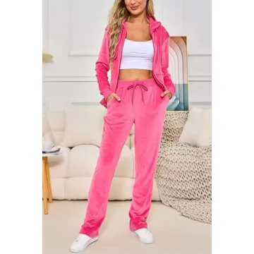 Aitmoask Women's Velour Track Suits for Comfort and Style