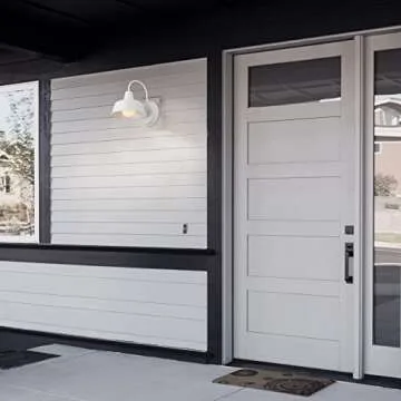 Design House Mason 1-Light Indoor/Outdoor Wall Light with Metal Shade, Dimmable, Wet Rated for Porch, Patio, and Garage, 579359