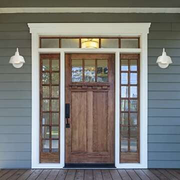 Design House Mason 1-Light Indoor/Outdoor Wall Light with Metal Shade, Dimmable, Wet Rated for Porch, Patio, and Garage, 579359