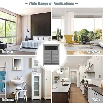 Stylish Tangkula Bathroom Floor Cabinet with Storage