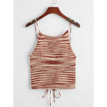 Stylish SweatyRocks Criss Cross Backless Crop Top