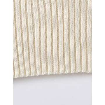 Trendy Ribbed Knit Crop Tank Top for Women - Beige XS