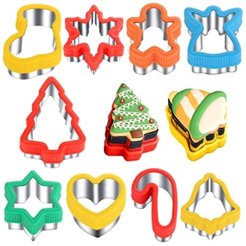 ETERSION Christmas Cookie Cutters Stainless Steel with Grips