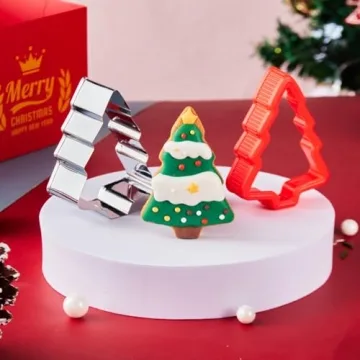 ETERSION Christmas Cookie Cutters Stainless Steel with Grips