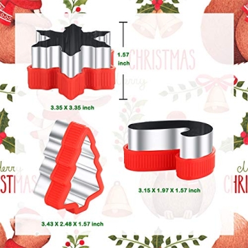 ETERSION Christmas Cookie Cutters Stainless Steel with Grips