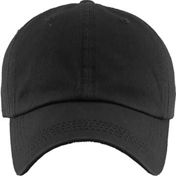 Pony-Classic BLK Classic Plain Ponytail Messy High Bun Headwear Adjustable Cotton Trucker Mesh Glitt...