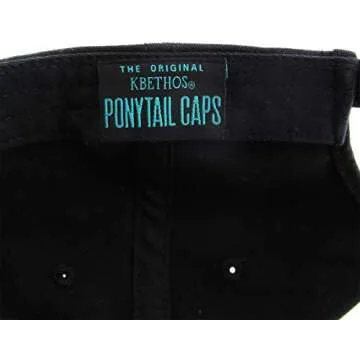 Pony-Classic BLK Classic Plain Ponytail Messy High Bun Headwear Adjustable Cotton Trucker Mesh Glitter Hat Baseball Cap (Adjustable, Black Classic)