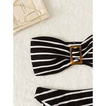 Stylish GORGLITTER Striped Bikini Set for Trendy Women