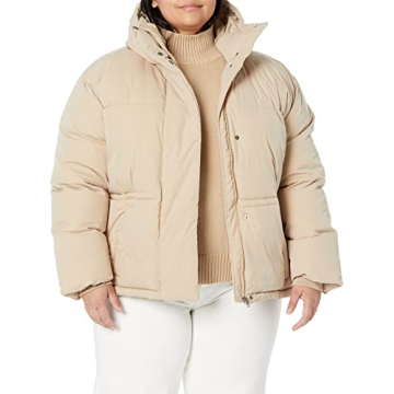 Amazon Essentials Women's Short Waisted Puffer Jacket