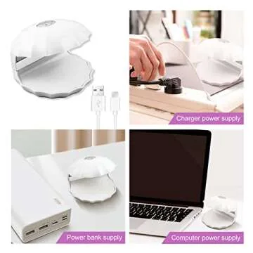 Saviland Mini Nail Lamp - 18W Portable U V LED Lamp for Gel Nails, Mini Gel Nail Lamp U V Light for Nails, Professional Quick-Dry USB Nail Dryer Manicure Curing Lamp for Gel Nail Art Home DIY