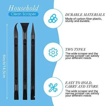 Versatile 9 Piece Plastic Scraper Tool for All Cleaning Needs