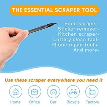 Versatile 9 Piece Plastic Scraper Tool for All Cleaning Needs