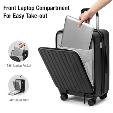 KYME Hardside Carry-On Luggage with Laptop Compartment
