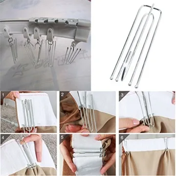 Elegant Cosmos Curtain Pleat Hooks for Style and Function
