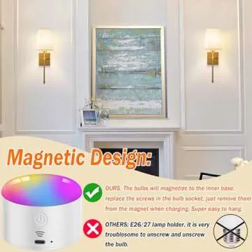 Battery Operated Wall Sconce Light Set Of Two, Battery Operated Sconces Wall Lighting Indoor Wireless Wall Sconce With Remote Control, Dimmable Battery Wall Lamp With 3CCT Bulb For Bedroom Living Room