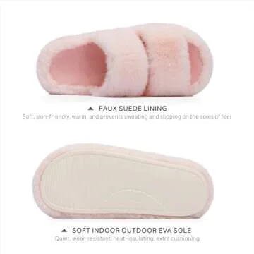 Chantomoo Fuzzy Memory Foam Slippers for Women - Indoor Comfort