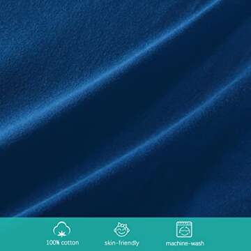 Bassinet Sheets Fit for Pamo Babe Baby Bassinet Bedside Sleeper, AMKE Baby Bassinet and Maydolly Baby Bedside,100% Cotton, 2 Pack, Ultra Soft Bassinet Sheet, Gray and Navy Blue