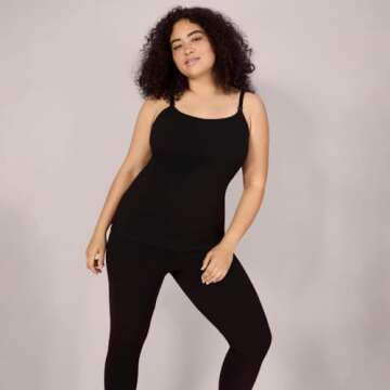 Motherhood Maternity Women's Clip Down Nursing Tank Top Cami with Adjustable Straps for Breastfeeding, Black, Medium