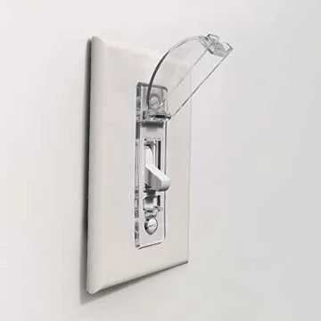 Light Switch Cover, ILIVABLE Child Proof Light Switch Guard Protects Your Lights from being Accidentally Turned On or Off by Children and Adults (Clear, 1 Pack)