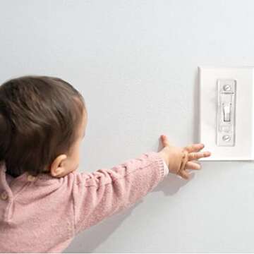 Light Switch Cover, ILIVABLE Child Proof Light Switch Guard Protects Your Lights from being Accidentally Turned On or Off by Children and Adults (Clear, 1 Pack)