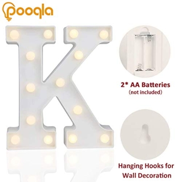 Pooqla LED Marquee Letter Lights for Home Decoration