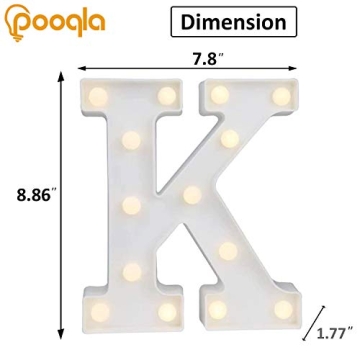Pooqla LED Marquee Letter Lights for Home Decoration