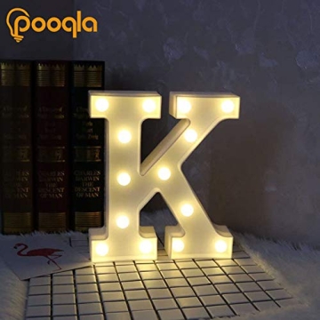 Pooqla LED Marquee Letter Lights for Home Decoration