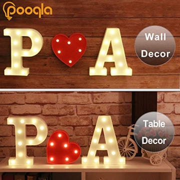 Pooqla LED Marquee Letter Lights for Home Decoration