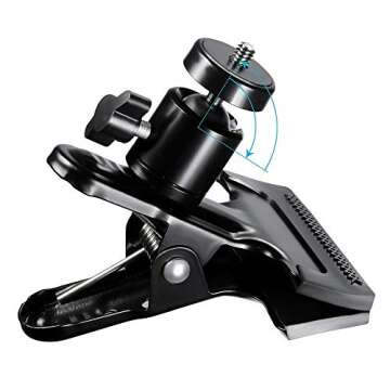 SLFC® Tripod Camera Clip Clamp - Flexible Mount for Cameras