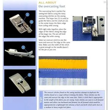 Overcast Presser Foot 7310G for Brother, Singer, Juki, Janome