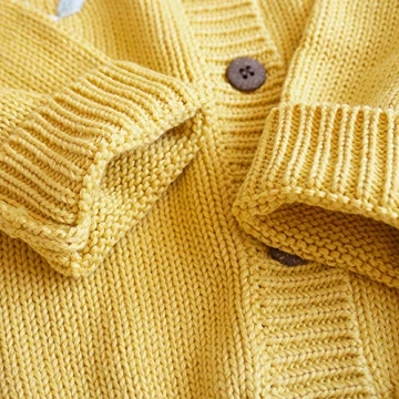 Hand-Knitted Baby Cardigan with Embroidery for Girls 3-4 Years