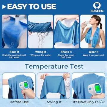 Sukeen Cooling Towel 4 Pack for Yoga & Gym Use