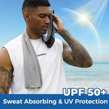 Sukeen Cooling Towel 4 Pack for Yoga & Gym Use