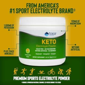 Trace Minerals Keto Electrolyte Powder for Hydration Support