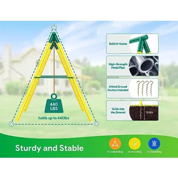 Osorie 6 in 1 Outdoor Swing Set for Kids - Fun and Durable