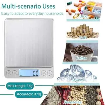 Digital Kitchen Scale for Cooking, Baking and Meal Prep