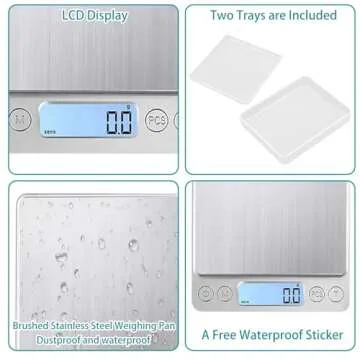 Digital Kitchen Scale for Cooking, Baking and Meal Prep