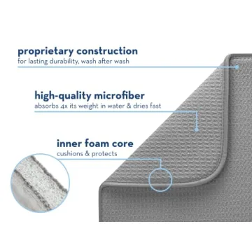 S&T INC. Dish Drying Mat - Large 16" x 18" Cream