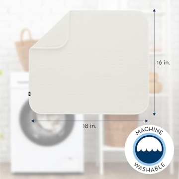 S&T INC. Dish Drying Mat - Large 16" x 18" Cream