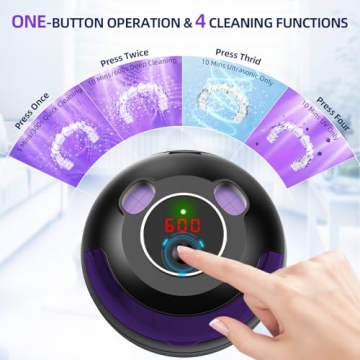 Ultrasonic Retainer Cleaner for Dental Hygiene and Jewelry